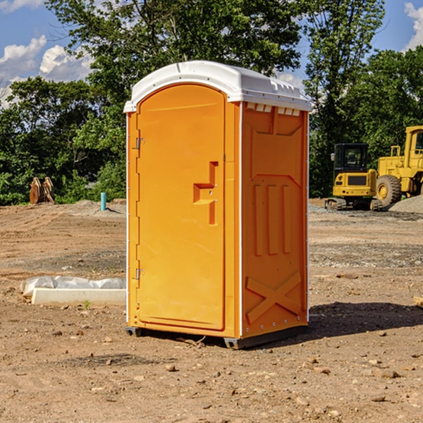 how often are the portable restrooms cleaned and serviced during a rental period in Lake Park